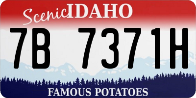 ID license plate 7B7371H