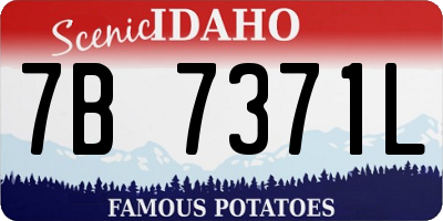 ID license plate 7B7371L