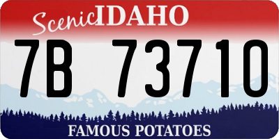 ID license plate 7B7371O