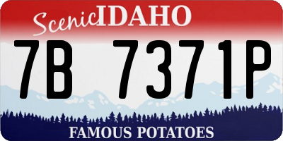 ID license plate 7B7371P