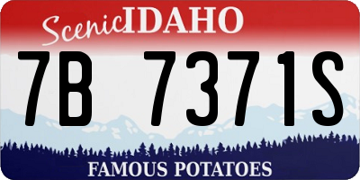 ID license plate 7B7371S