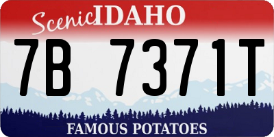 ID license plate 7B7371T