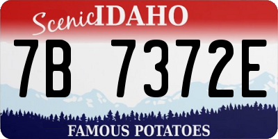 ID license plate 7B7372E