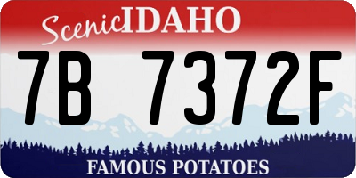 ID license plate 7B7372F