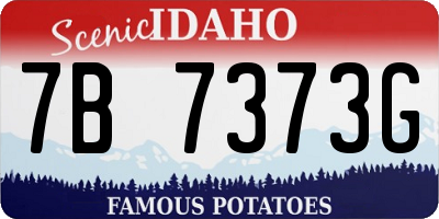 ID license plate 7B7373G