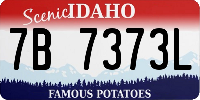 ID license plate 7B7373L