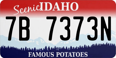 ID license plate 7B7373N