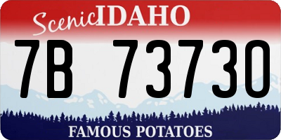 ID license plate 7B7373O