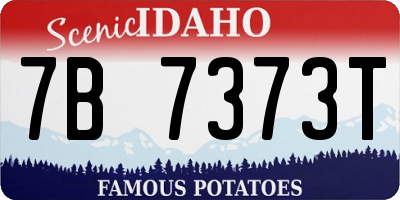 ID license plate 7B7373T