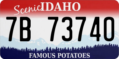 ID license plate 7B7374O
