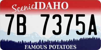 ID license plate 7B7375A
