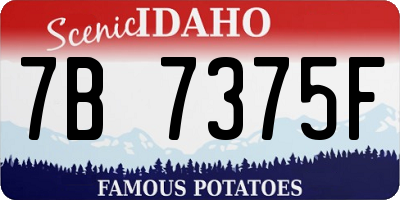 ID license plate 7B7375F