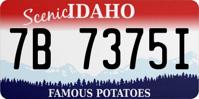ID license plate 7B7375I