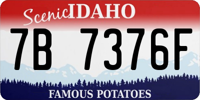 ID license plate 7B7376F