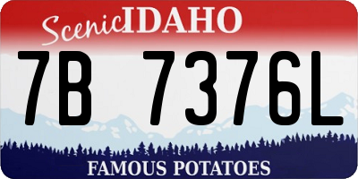 ID license plate 7B7376L