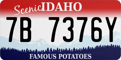 ID license plate 7B7376Y