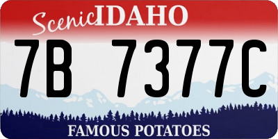 ID license plate 7B7377C