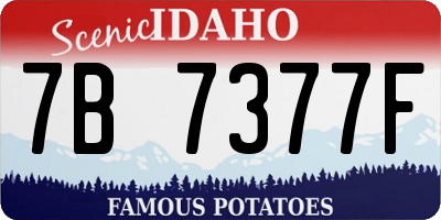 ID license plate 7B7377F