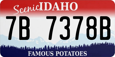 ID license plate 7B7378B