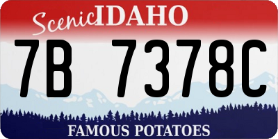 ID license plate 7B7378C