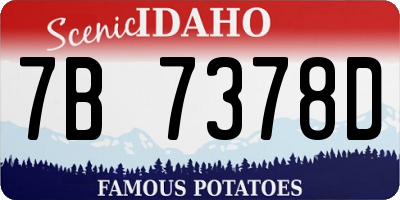 ID license plate 7B7378D