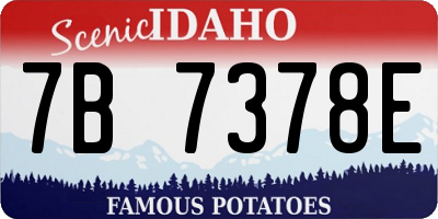 ID license plate 7B7378E