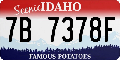 ID license plate 7B7378F