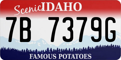 ID license plate 7B7379G