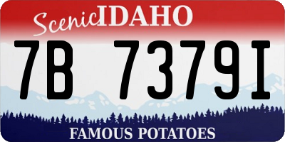 ID license plate 7B7379I