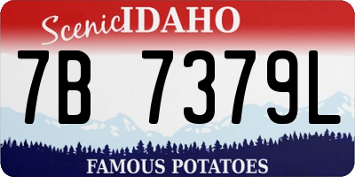 ID license plate 7B7379L