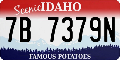 ID license plate 7B7379N