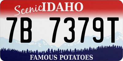 ID license plate 7B7379T