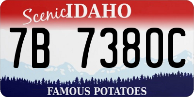 ID license plate 7B7380C