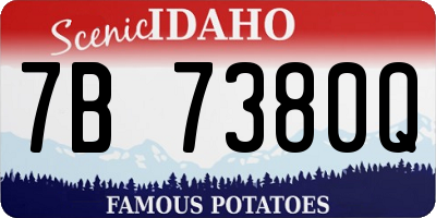ID license plate 7B7380Q
