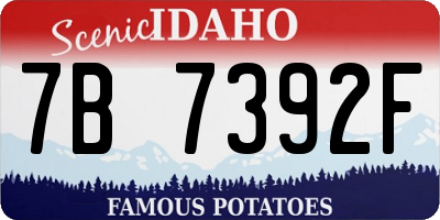 ID license plate 7B7392F