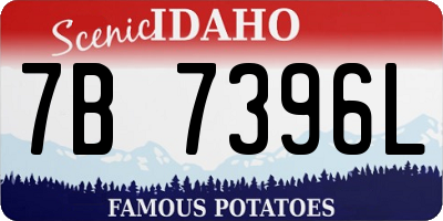 ID license plate 7B7396L