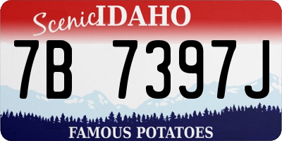 ID license plate 7B7397J