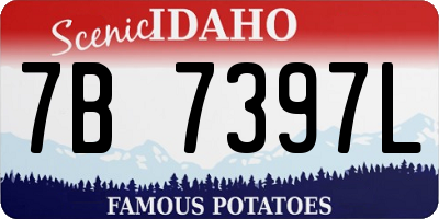ID license plate 7B7397L