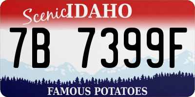 ID license plate 7B7399F