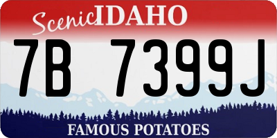 ID license plate 7B7399J