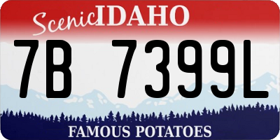 ID license plate 7B7399L