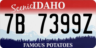 ID license plate 7B7399Z