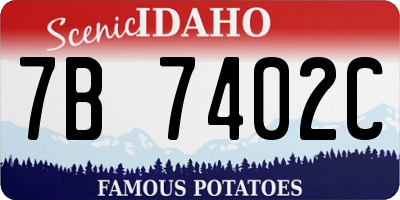 ID license plate 7B7402C