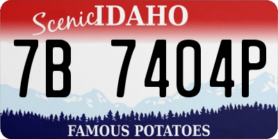 ID license plate 7B7404P