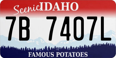 ID license plate 7B7407L