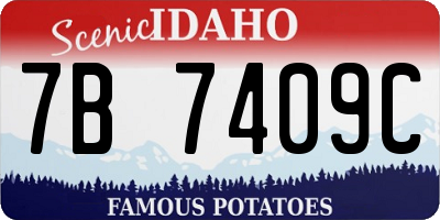 ID license plate 7B7409C