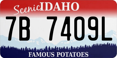 ID license plate 7B7409L