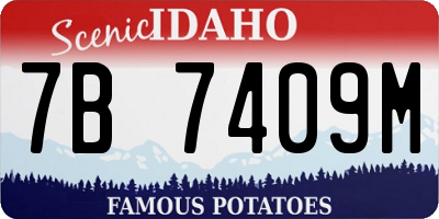 ID license plate 7B7409M