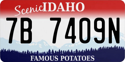ID license plate 7B7409N