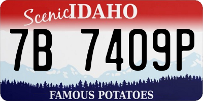 ID license plate 7B7409P